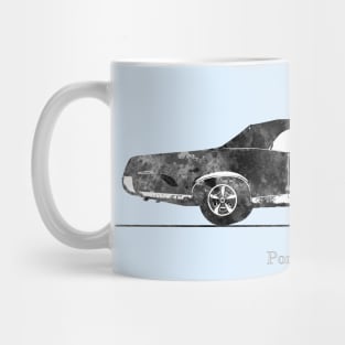 Pontiac GTO convertible 1967 - Black and White Watercolor Mug